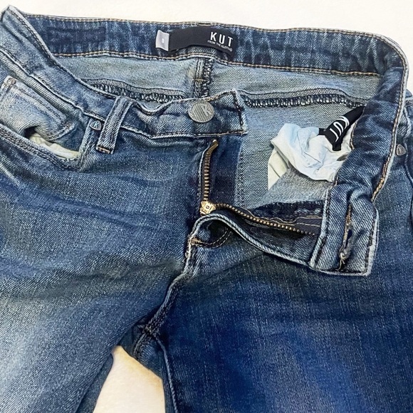 Kut From The Kloth Reese Ankle Straight Leg Skinny Jeans Medium Wash Size 0 Blue - Picture 5 of 7